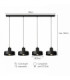 Velyo Bar Pendant Ceiling Light Black 4x E27-5