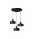 Velyo Cluster Pendant Ceiling Light Black 3x E27-1