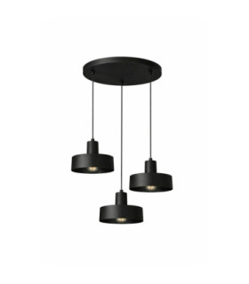 Velyo Cluster Pendant Ceiling Light Black 3x E27-1