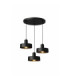 Velyo Cluster Pendant Ceiling Light Black 3x E27-2