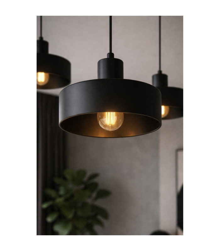 Velyo Cluster Pendant Ceiling Light Black 3x E27-4