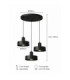 Velyo Cluster Pendant Ceiling Light Black 3x E27-5