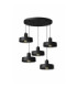 Velyo Cluster Pendant Ceiling Light Black 5x E27-1