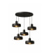 Velyo Cluster Pendant Ceiling Light Black 5x E27-2