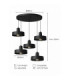 Velyo Cluster Pendant Ceiling Light Black 5x E27-5