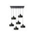 Velyo Cluster Pendant Ceiling Light Black 6x E27-1