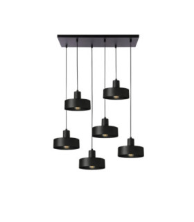 Velyo Cluster Pendant Ceiling Light Black 6x E27-1