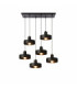Velyo Cluster Pendant Ceiling Light Black 6x E27-2