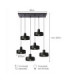 Velyo Cluster Pendant Ceiling Light Black 6x E27-5