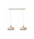Velyo Bar Pendant Ceiling Light Beige 2x E27-1