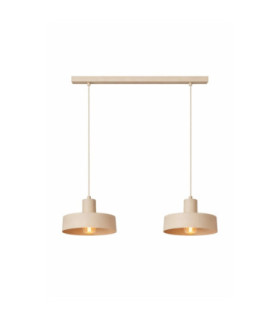 Velyo Bar Pendant Ceiling Light Beige 2x E27-2