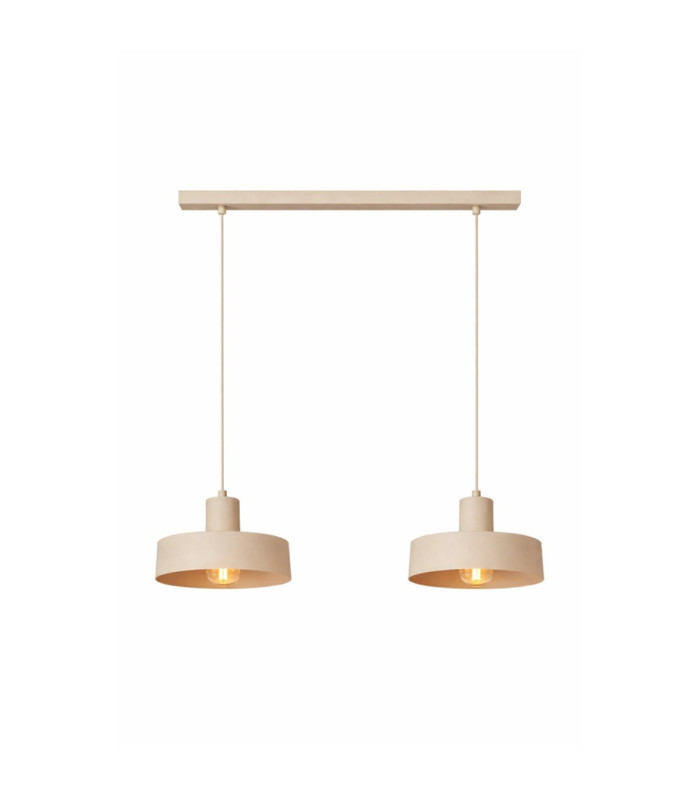 Velyo Bar Pendant Ceiling Light Beige 2x E27-2