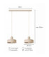 Velyo Bar Pendant Ceiling Light Beige 2x E27-5