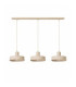 Velyo Bar Pendant Ceiling Light Beige 3x E27-1