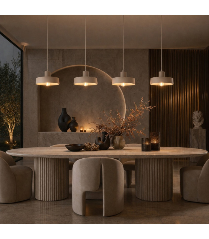 Velyo Bar Pendant Ceiling Light Beige 4x E27-4