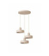Velyo Cluster Pendant Ceiling Light Beige 3x E27-1