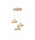 Velyo Cluster Pendant Ceiling Light Beige 3x E27-2