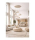 Velyo Cluster Pendant Ceiling Light Beige 5x E27-3