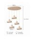 Velyo Cluster Pendant Ceiling Light Beige 5x E27-5