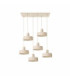 Velyo Cluster Pendant Ceiling Light Beige 6x E27-1