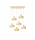 Velyo Cluster Pendant Ceiling Light Beige 6x E27-2