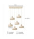 Velyo Cluster Pendant Ceiling Light Beige 6x E27-5