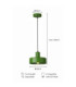 Velyo Dome Pendant Ceiling Light Green 1x E27-5
