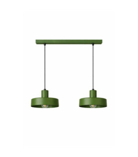 Velyo Bar Pendant Ceiling Light Green 2x E27-1