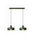 Velyo Bar Pendant Ceiling Light Green 2x E27-2