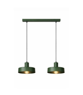 Velyo Bar Pendant Ceiling Light Green 2x E27-2