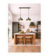 Velyo Bar Pendant Ceiling Light Green 2x E27-3