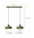 Velyo Bar Pendant Ceiling Light Green 2x E27-5