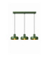 Velyo Bar Pendant Ceiling Light Green 3x E27-2