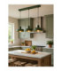 Velyo Bar Pendant Ceiling Light Green 3x E27-3