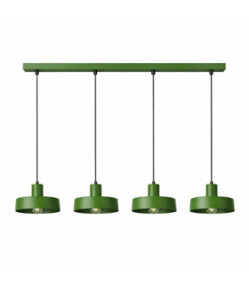 Velyo Bar Pendant Ceiling Light Green 4x E27-1