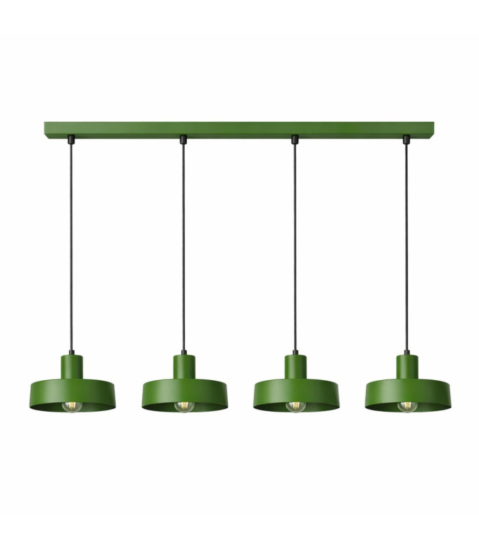 Velyo Bar Pendant Ceiling Light Green 4x E27-1