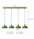 Velyo Bar Pendant Ceiling Light Green 4x E27-5