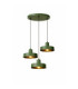Velyo Cluster Pendant Ceiling Light Green 3x E27-2