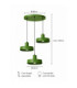 Velyo Cluster Pendant Ceiling Light Green 3x E27-5