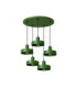 Velyo Cluster Pendant Ceiling Light Green 5x E27-1