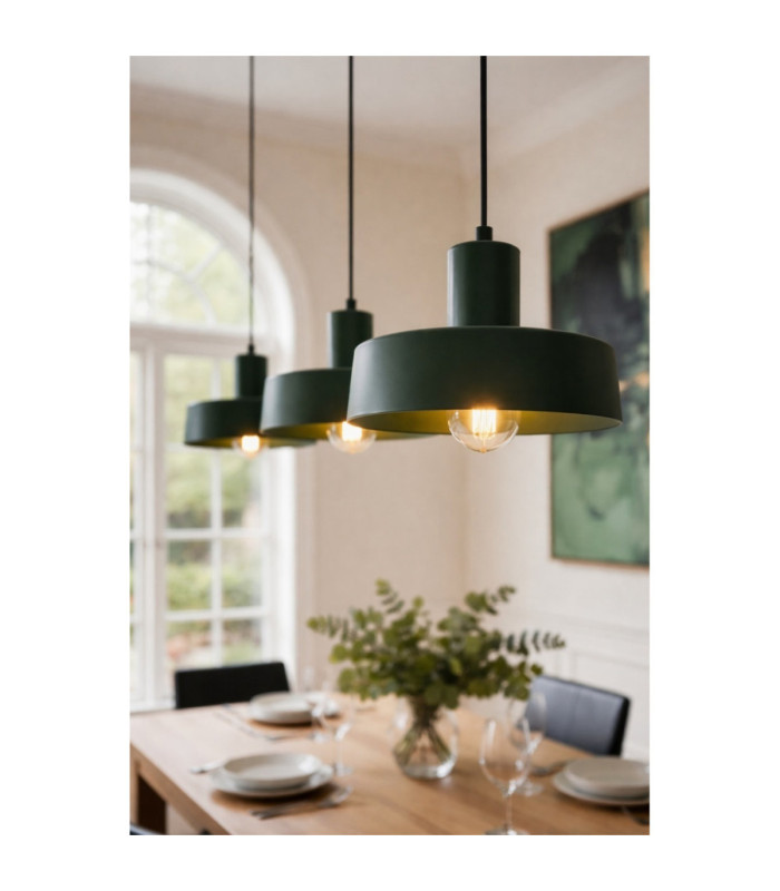 Velyo Cluster Pendant Ceiling Light Green 5x E27-4