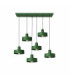 Velyo Cluster Pendant Ceiling Light Green 6x E27-1