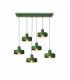 Velyo Cluster Pendant Ceiling Light Green 6x E27-2