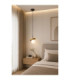 Aura Globe Pendant Ceiling Light Black Gold White Glass Shade 1x E27-2