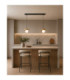 Aura Bar Pendant Ceiling Light Black Gold White Glass Shade 2x E27-2