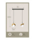 Aura Bar Pendant Ceiling Light Black Gold White Glass Shade 2x E27-4