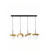 Aura Bar Pendant Ceiling Light Black Gold White Glass Shade 4x E27-1