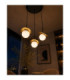 Aura Cluster Pendant Ceiling Light Black Gold White Glass Shade 3x E27-3