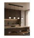 Aura Bar Pendant Ceiling Light Black White Glass Shade 4x E27-2