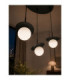Aura Cluster Pendant Ceiling Light Black White Glass Shade 3x E27-3